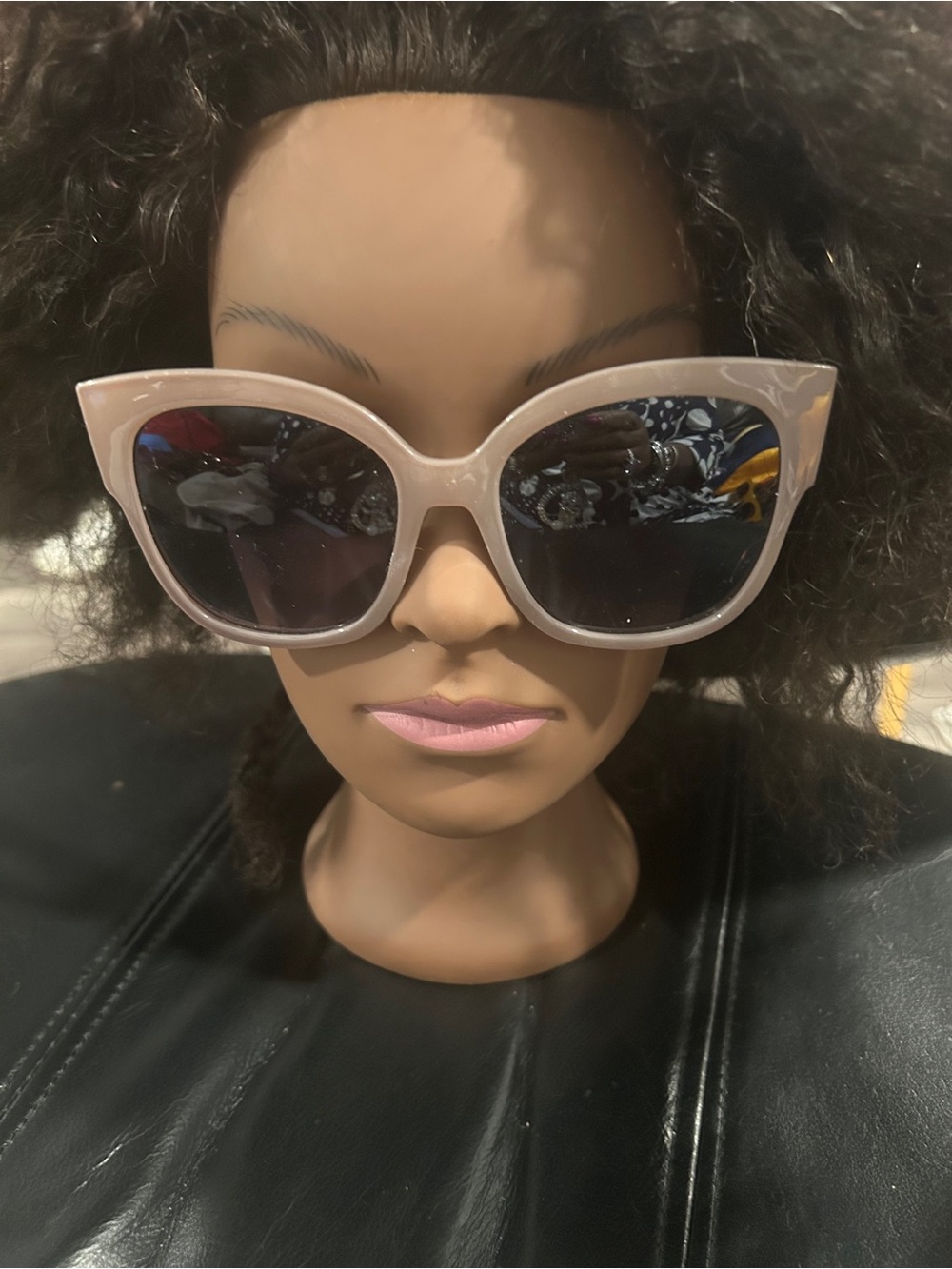 Women’s Oversized Cat-Eye Sunglasses – Blush Pink